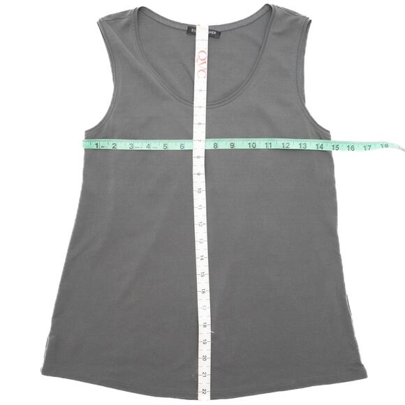 Eileen Fisher Grey Knit Stretchy 100% Crepe Silk Tank Size XS - Picture 6 of 9